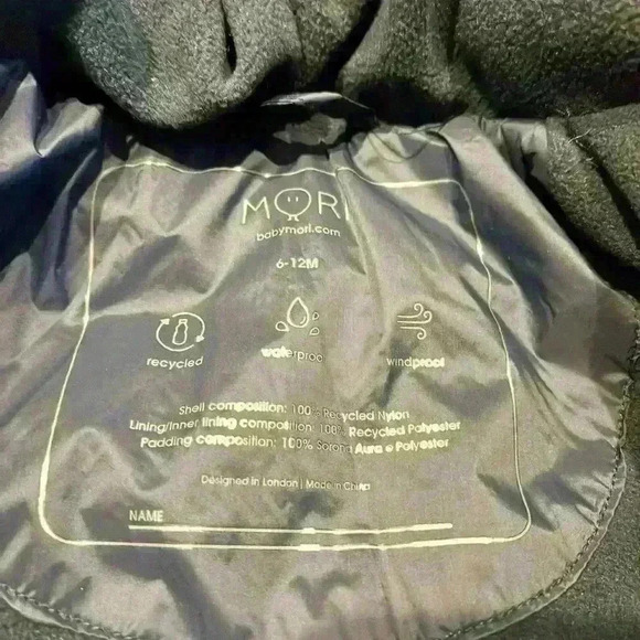 Mori Dino Recycled Waterproof Puffer Coat 6-12 Months - Picture 5 of 12